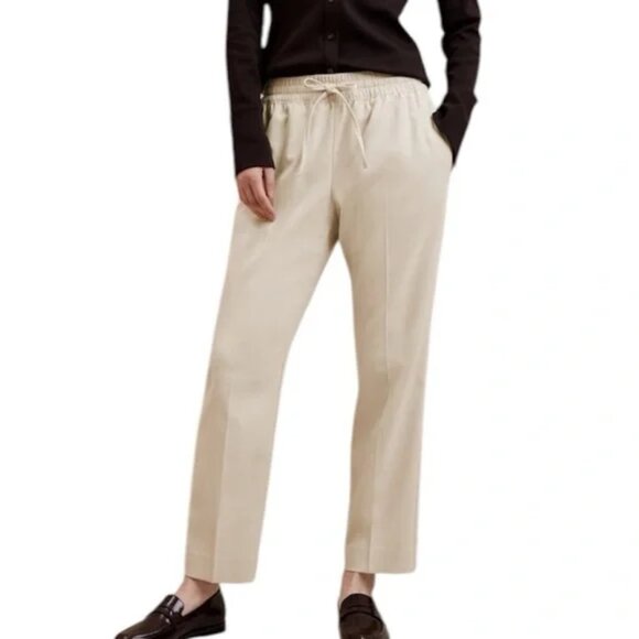 Banana Republic Oyster Pearl Pull-On Tapered Pant/NWT/L - Picture 1 of 15